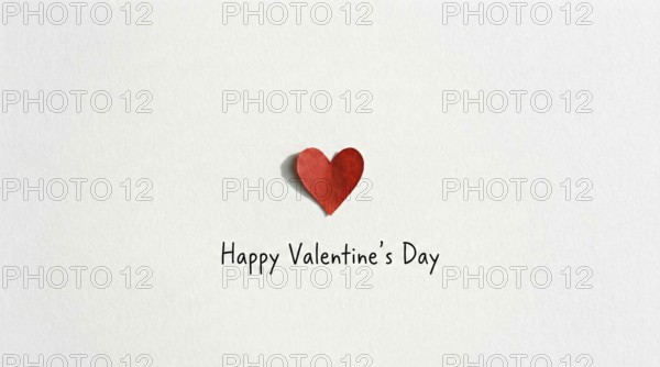 A minimalist Valentine's Day greetings card featuring wreath and elegant lettering to convey romance, warmth, and heartfelt affection, AI generated