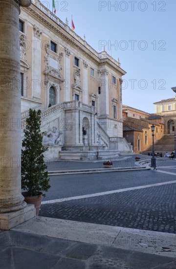 Senatorial Palace (Palazzo Senatorio), Piazza del Campidoglio on the Capitoline Hill, Capitoline Square, Rome, Lazio, Italy