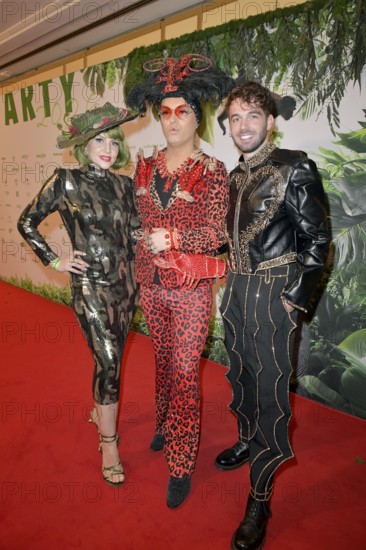 Pauline Stolze, Julian F.M. Stöckel and Danny Widmer (designer) at the 8th jungle party for the start of the RTL show Ich bin ein Star - Holt mich hier raus! at the Hotel JW Marriott, Berlin, 23.01.2026