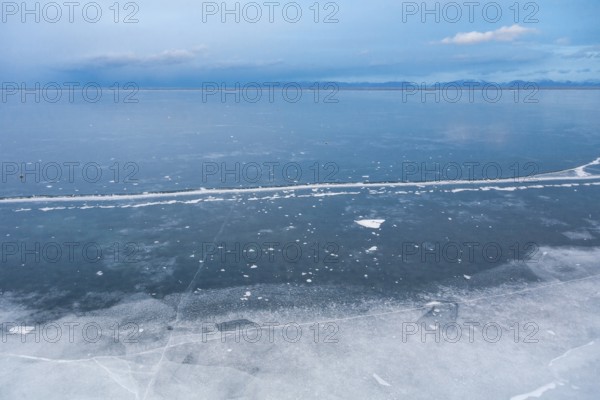 Lake Baikal, Siberia, Russia. Lake Baikal frozen during winter
