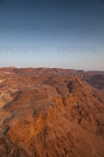 Masada, Israel, Judean Desert. View from atop Masada on the Judean Desert surroundings