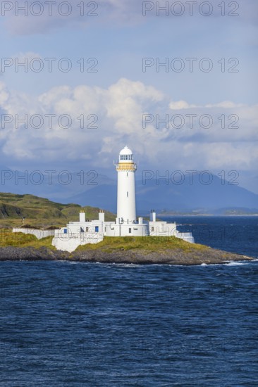 Isle of Mull, Scottish Highlands, Hebrides, UK. A Lighthouse at the Isle of Mull
