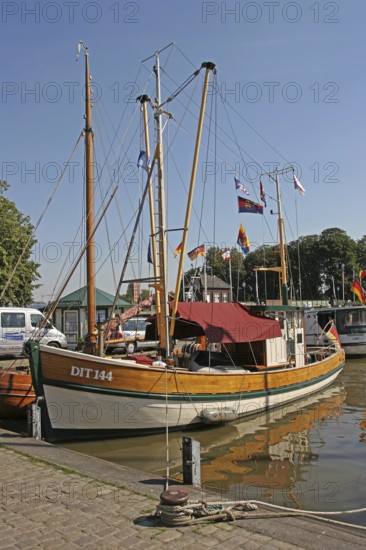 Crab cutter from Ditzum, Museumshafen, Leer, East Frisia, Germany