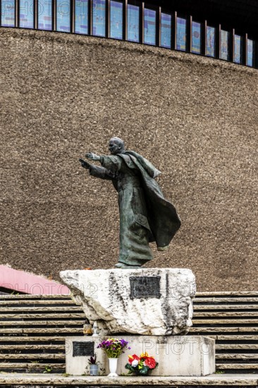Monument to John Paul II, Church of Our Lady Queen of Poland, 20th century, Nova Huta, Krakow, Poland