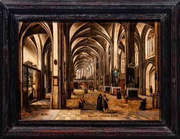 Interior of a Gothic church, Hendrik van Steenwijck II, around 1605, Czartoryski Museum, 1796, oldest museum in Poland, Krakow, Poland