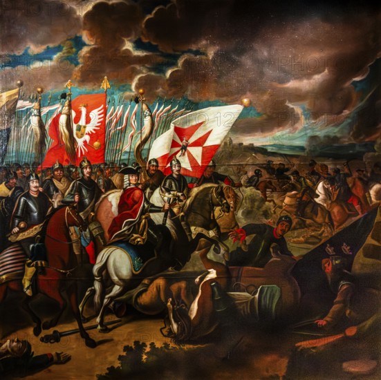 Battle of Kalisch 1706 during the Great Northern War under Stanislaus I. Leszczynski, 18th century, Czartoryski Museum, 1796, oldest museum in Poland, Krakow, Poland