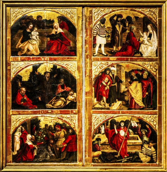 Winged altar diptych with scenes from the life of St. Eligius, Pere Nunyes, 1526, Czartoryski Museum, 1796, oldest museum in Poland, Krakow, Poland