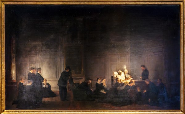 Death of Prince Adam Jerzy Czartoryski, Louis Francoise Prosper Roux, 1863, Czartoryski Museum, 1796, oldest museum in Poland, Krakow, Poland