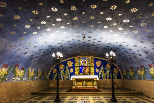 Crypt of the Merits of Poland on Skalka Hill, 1880, in the basement of the Pauliner Basilica, church on the rock, 14th century, Krakow, Poland