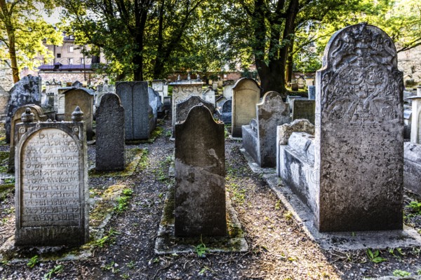 Remuh Cemetery, 1551, Remuh Synagogue, 1553, one of two synagogues still in use today, Kazimierz Jewish Quarter, historically significant district that has developed into an important center of Jewish culture since the 14th century, Krakow, Poland