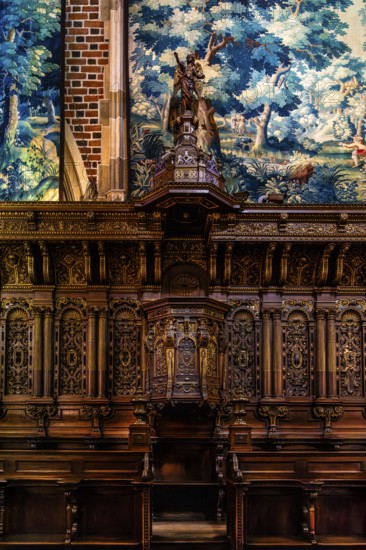 Choir stalls, Wawel Cathedral, Coronation and Burial Church of the Kings of Poland, 11th century, Krakow, Poland