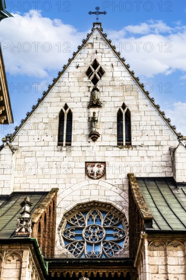 West façade on Romanesque foundations, Wawel Cathedral, Coronation and Burial Church of the Kings of Poland, 11th century, Krakow, Poland