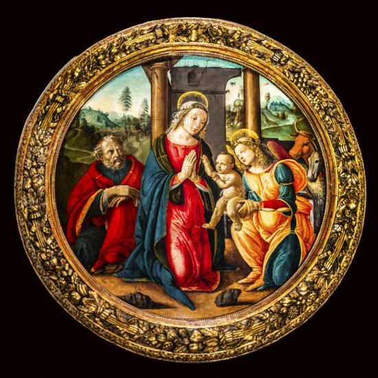 Adoration of the Christ Child, Pseudo-Granacci, Italy, 15th century, Wawel Royal Castle, former residence and seat of government of the kings of Poland, founded around 1000, Krakow, Poland