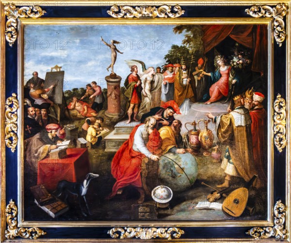 Painting Allegory of Favourable Destiny, by Frans Francken the Younger, 1627, example of Flemish Baroque painting, Wawel Royal Castle, former residence and seat of government of the kings of Poland, founded around 1000, Krakow, Poland