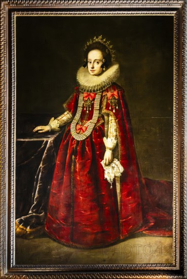 Portrait of Constanze of Austria, Queen of Poland, around 1605, Wawel Royal Castle, former residence and seat of government of the kings of Poland, founded around 1000, Krakow, Poland