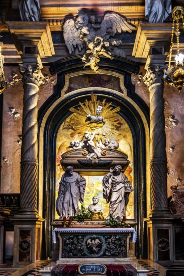 Relics of St. John Cantius, Professor of the Krakow Academy, Outstanding Theologian, Patron Saint of Scholars and Mercy, Church of St. Anne in Baroque style, 1381, Krakow, Poland