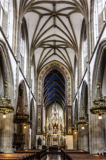 Main nave, Dominican Basilica, 1222, Krakow, Poland