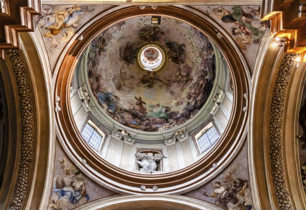 Dome, St. Anna church in baroque style, 1381, Krakow, Poland
