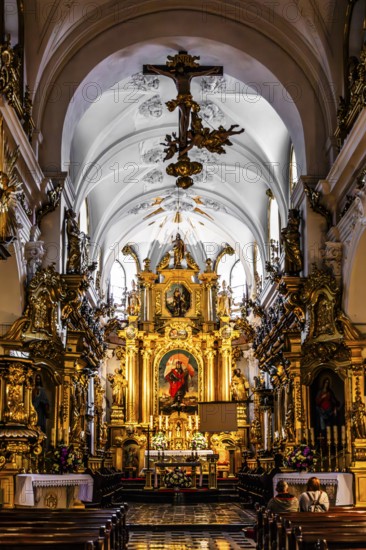 Baroque altar, St. Florian's Church, 1216, Krakow, Poland