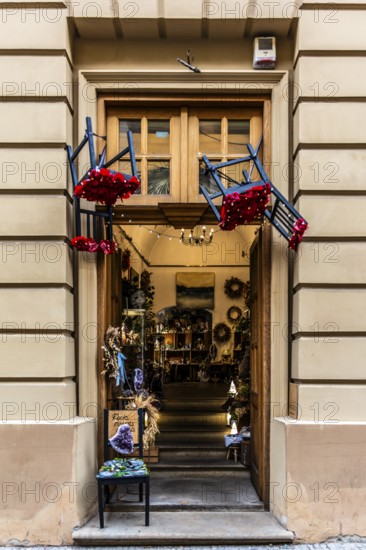 Details of the old town lanes, Krakow, Poland