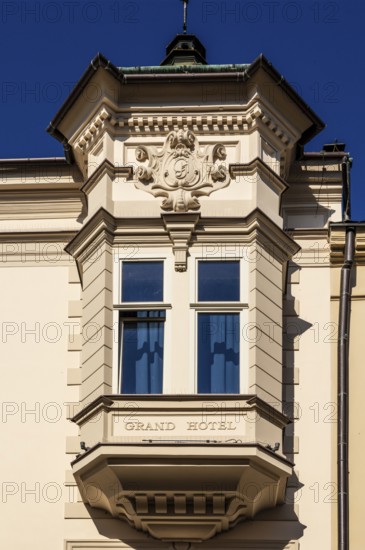 Grand Hotel, details of the old town lanes, Krakow, Poland