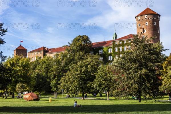 Sandomierz Tower, Wawel Castle, Wawel Castle, former center of Polish monarchy, founded around 1000, UNESCO World Heritage Site, Krakow, Poland