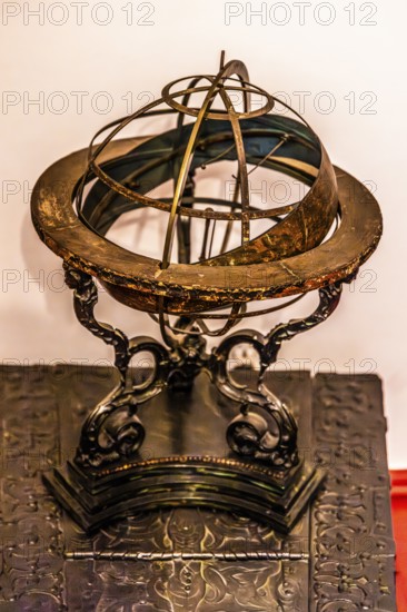 Armillary sphere from 1828, Copernicus room, Collegium Maius oldest building of the Jagellonian University, 1364, Krakow, Poland