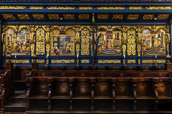 Choir stalls, St. Mary's Church, 14th century, Krakow, Poland