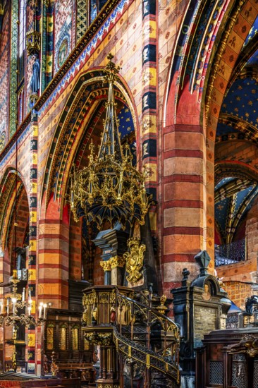 Pulpit, St. Mary's Church, 14th century, Krakow, Poland