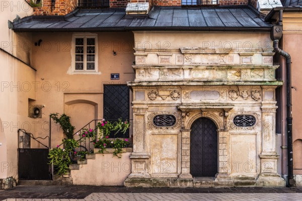 Chapel of the Holy Cross (Kaplica Swietego Krzyza), adjacent to the Church of St Barbara, a remarkable example of Renaissance architecture from the 16th century, Krakow, Poland