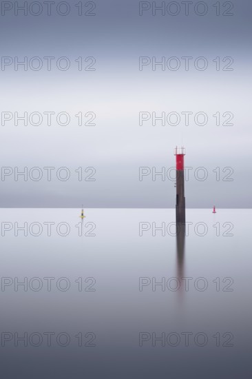 View across the Weser estuary towards the North Sea, Bremerhaven, Bremen, Germany