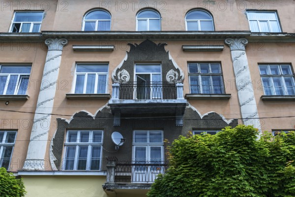Decorative façade design around 1900, Cluj-Napoca, Romania