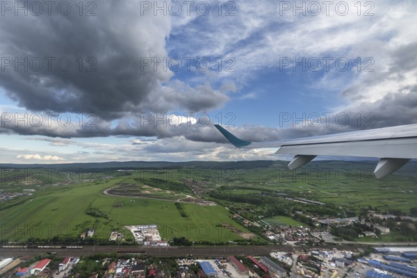 Flight over Cluj-Napoca, Transylvania, Romania