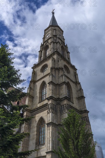 St. Michael's Church Tower, Gothic Hall Church, 14th Century, Cluj-Napoca, Transylvania, Romania