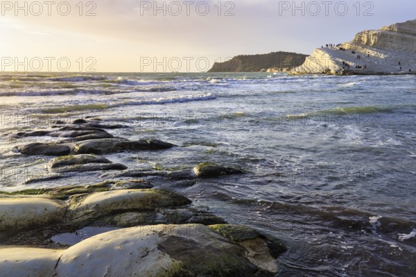 Rocky coast, Lido Scala dei Turchi, Realmonte, Agrigento, Sicily, South Coast, Mediterranean Sea, Italy