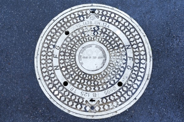 Manhole cover of the city of Cluj-Napoca, Transylvania, Romania