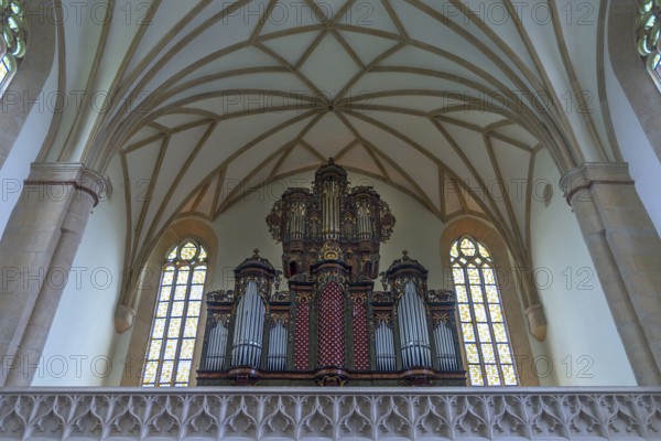 Organ gallery of the Hungarian Reformed Church, late Gothic hall church, 1486-1510, Cluj-Napoca, Transylvania, Romania