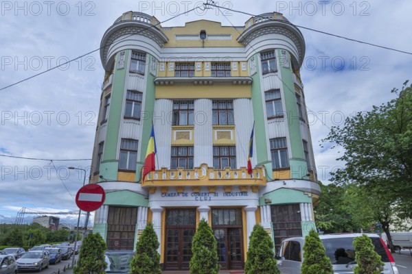 Restored Chamber of Commerce and Industry building, Cluj-Napoca, Transylvania, Romania
