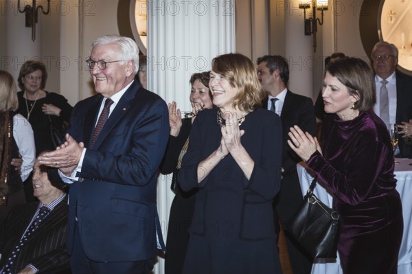 Frank-Walter Steinmeier and Elke Büdenbender applaud after a speech by Kai Wegner in front of a dinner in honor of the honorary citizen of Berlin, Federal President Frank-Walter Steinmeier, given by Kai Wegner, Governing Mayor of Berlin, at Berlin's Red Town Hall on 28.01.2026