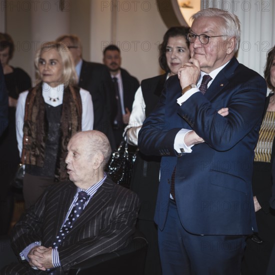 Daniel Barenboim and Frank-Walter Steinmeier during a speech by Kai Wegner in front of a dinner in honor of the Honorary Citizen of Berlin, Federal President Frank-Walter Steinmeier, given by Kai Wegner, Governing Mayor of Berlin, at Berlin's Red Town Hall on 28.01.2026