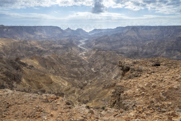 Barren mountains and gorges near Ash Shuwaymiyah, Oman
