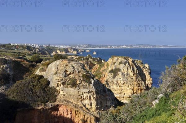 Rocky coast, Ponta da Piedade, Lagos, Algarve, Portugal