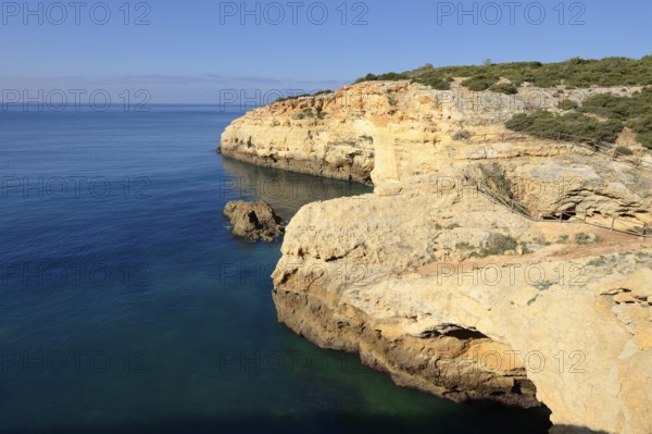 Rocky coast near Benagil, Algarve, Portugal