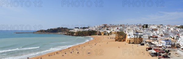 Praia dos Pescadores beach and city view of Albufeira, Algarve, Portugal