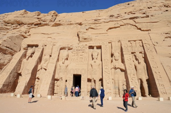 Hathor Temple or Temple of Nefertari, Abu Simbel Temple, UNESCO World Heritage Site, Nubia, Egypt