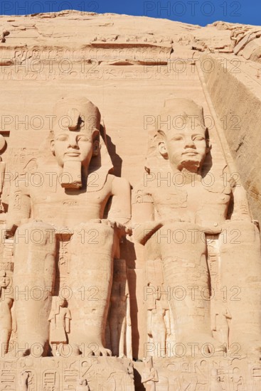 Colossal Statues of Ramesses II, Ramesses II Grand Temple, Abu Simbel Temple, UNESCO World Heritage Site, Nubia, Egypt
