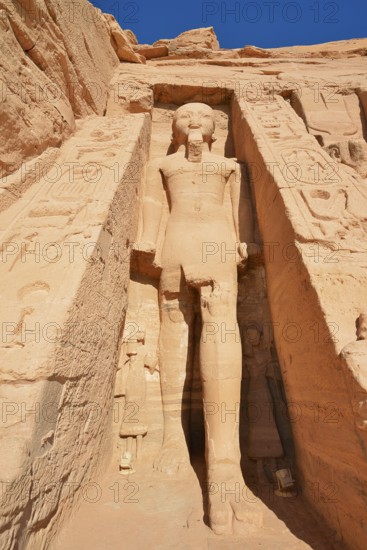 Statue of Ramesses II, Temple of Hathor or Temple of Nefertari, Abu Simbel Temple, UNESCO World Heritage Site, Nubia, Egypt
