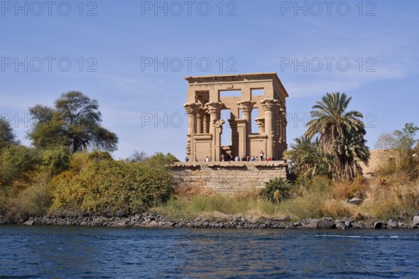 Augustus's Trajan Kiosk, Philae Temple, Lake Nasser, UNESCO World Heritage Site, Agilkia Island, Aswan, Nubia, Egypt