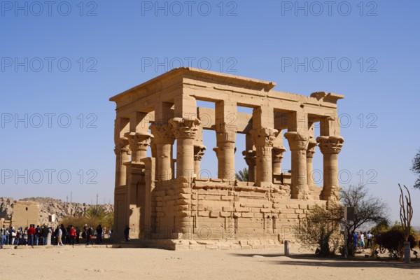 Augustus's Trajan Kiosk, Philae Temple, UNESCO World Heritage Site, Agilkia Island, Aswan, Nubia, Egypt