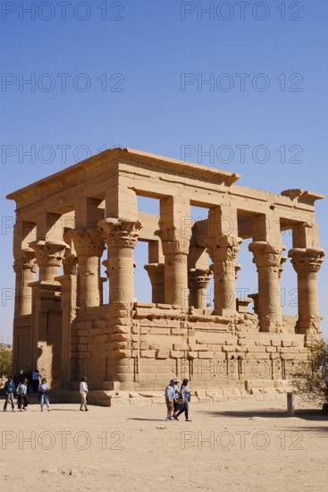 Augustus's Trajan Kiosk, Philae Temple, UNESCO World Heritage Site, Agilkia Island, Aswan, Nubia, Egypt